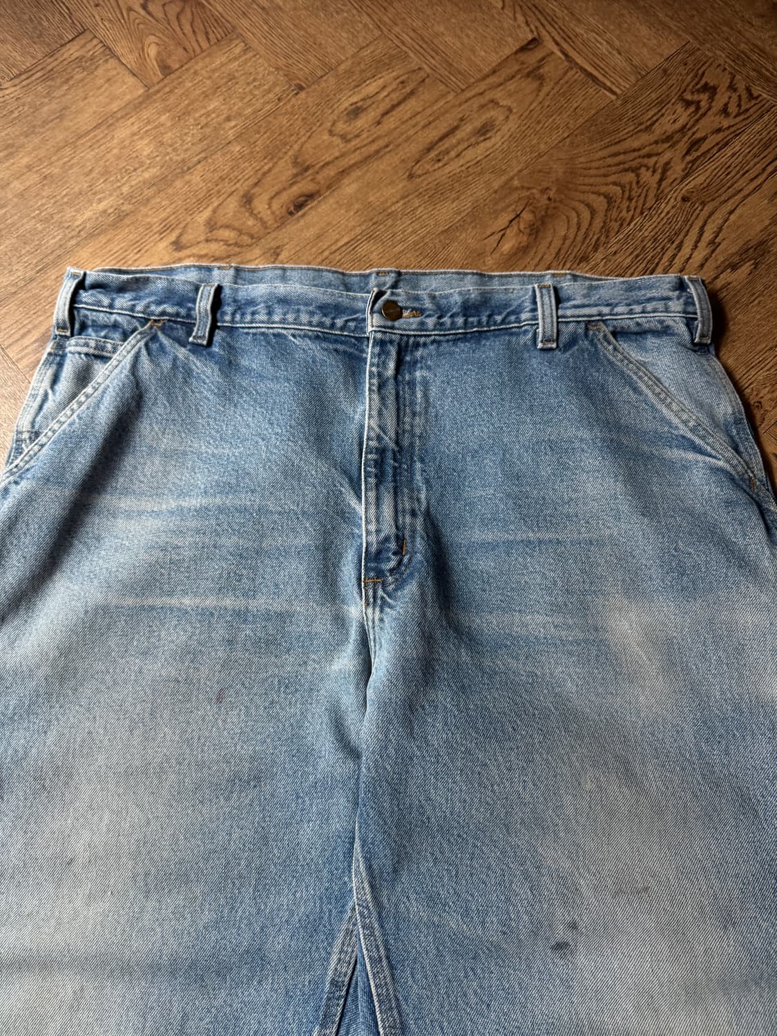 [42]칼하트 USA 빈티지 페이딩 싱글니 워크 데님 팬츠 상품이미지3