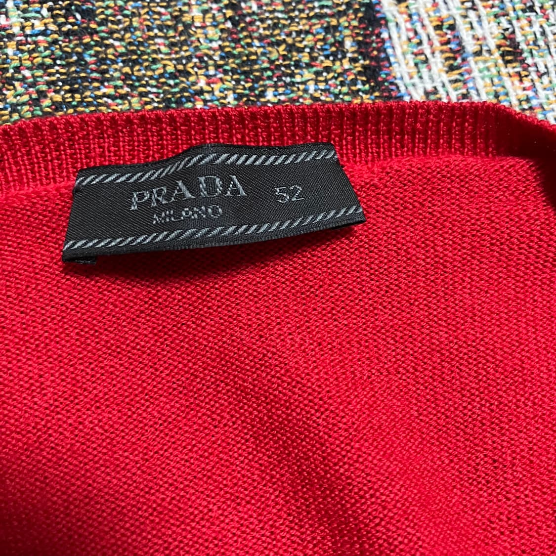 [52] 프라다 빈티지 울 니트 레드 상품이미지3