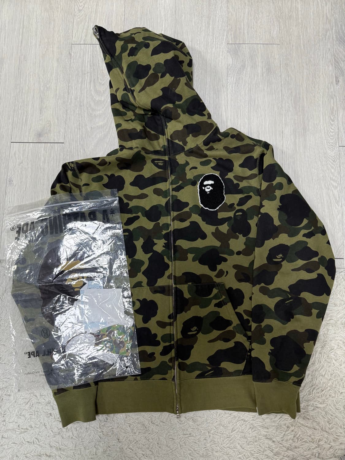 (2xl)베이프 카모 후드집업 녹계 상품이미지1