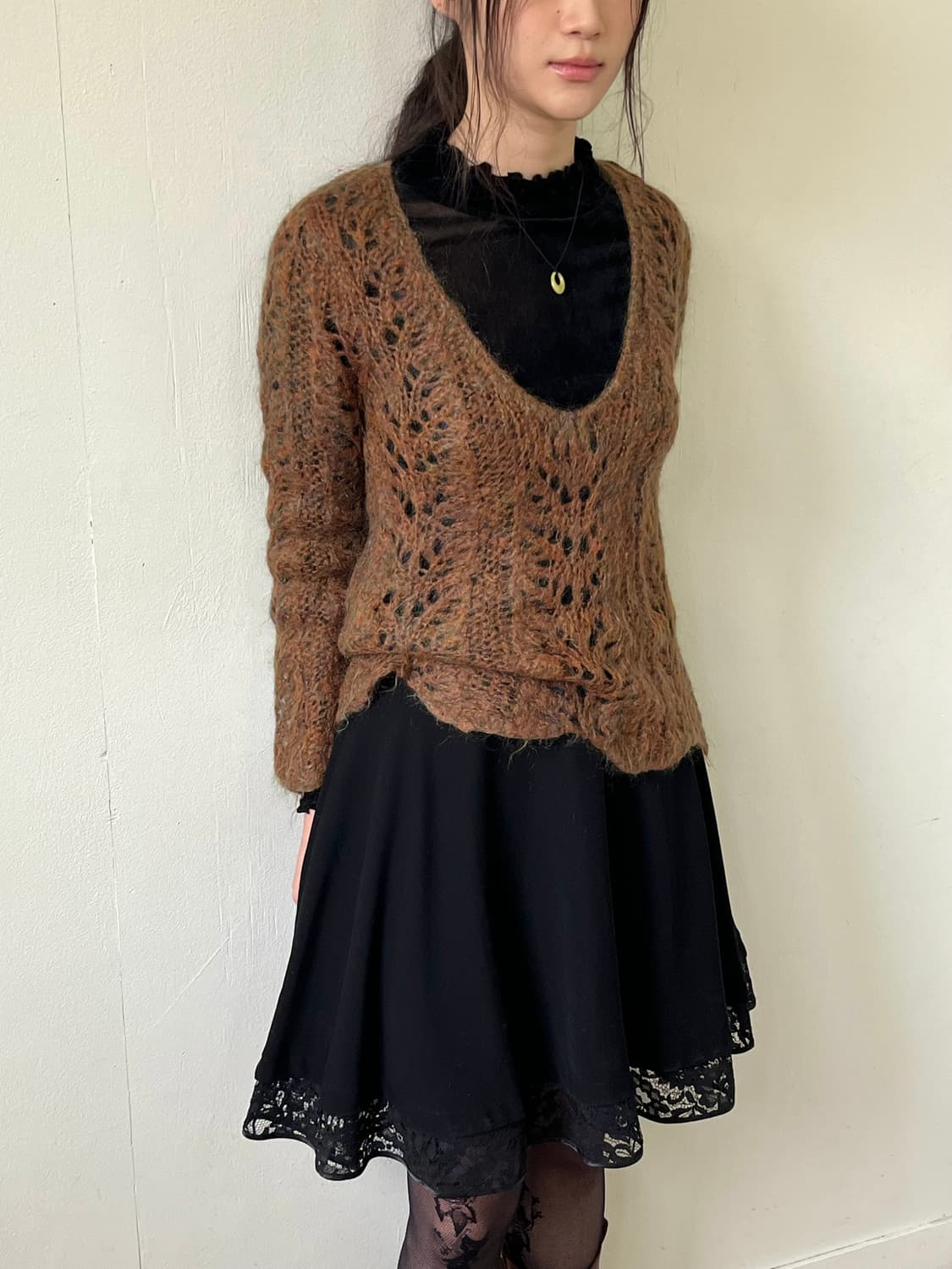 vingtrois 모헤어 시스루 스웨터 상품이미지4