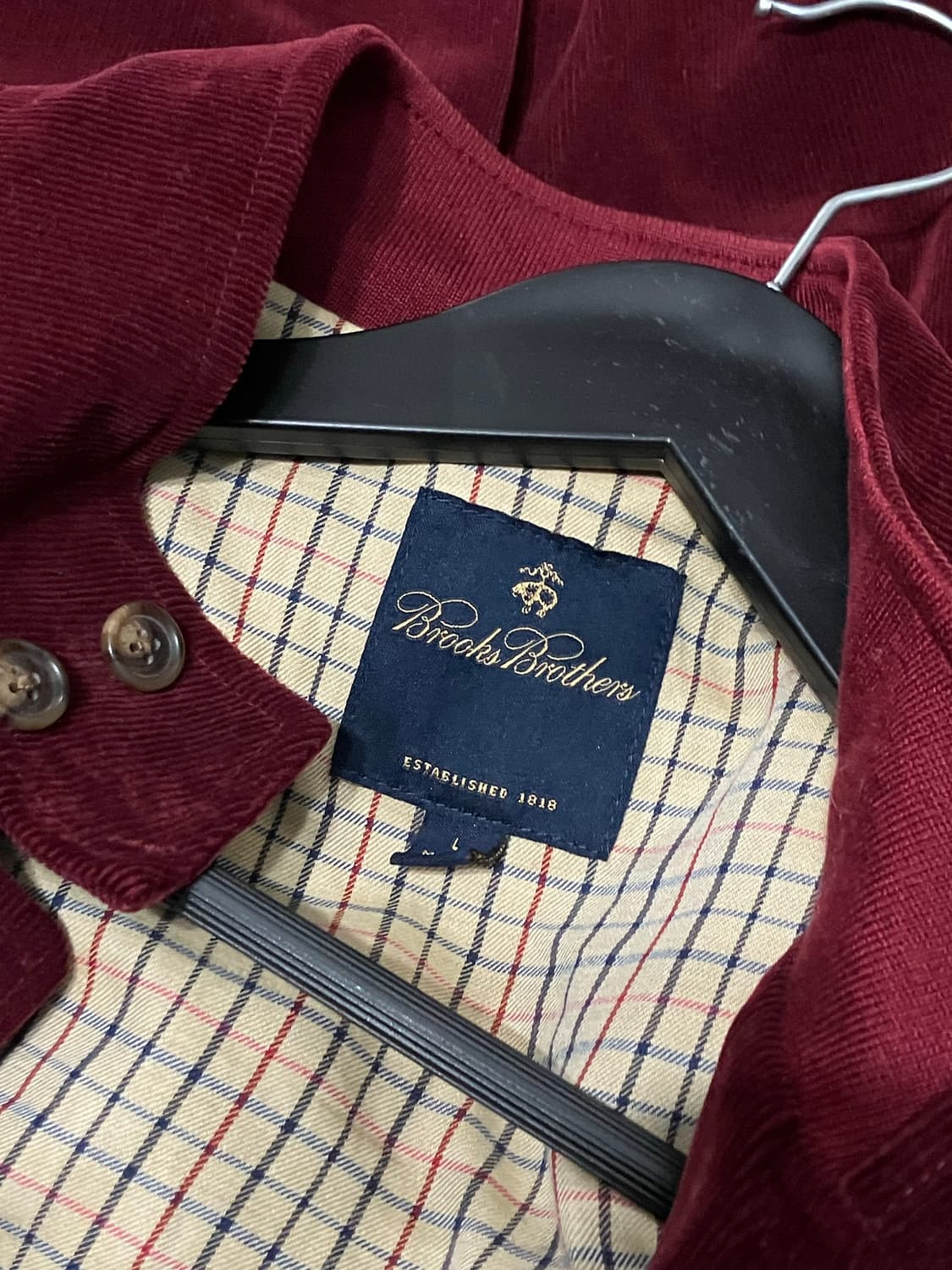 Brooks Brothers 버건디 코듀로이 봄버 상품이미지7