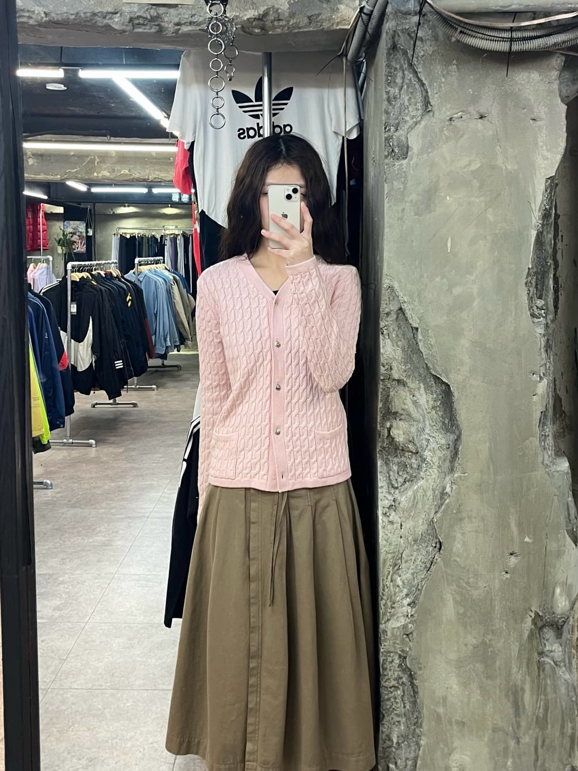 시스템 꽈배기 가디건 핑크 90 #csz2376 상품이미지2