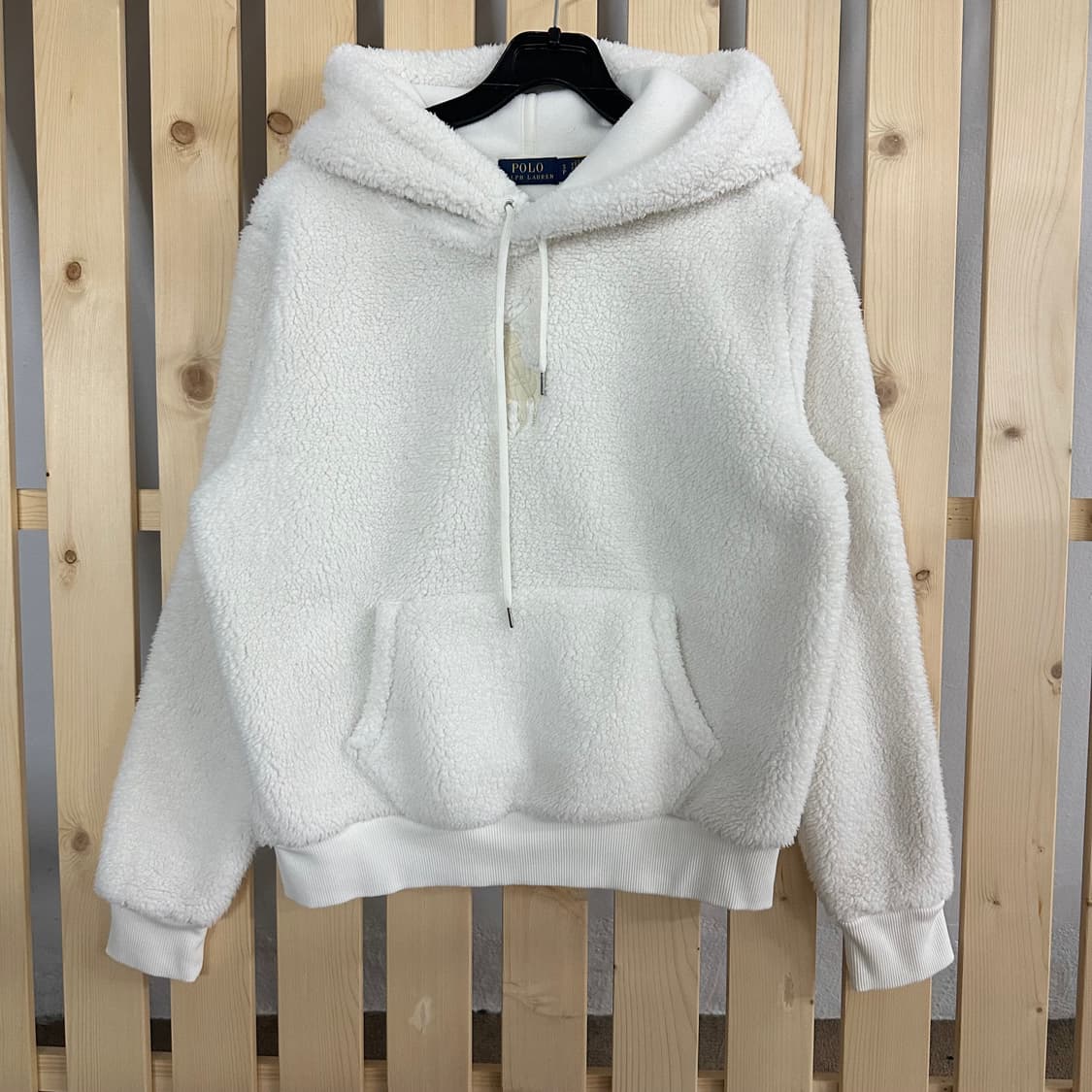 (M) 폴로 랄프로렌 빅포니 아이보리 후리스 플리스 후드티 상품이미지1