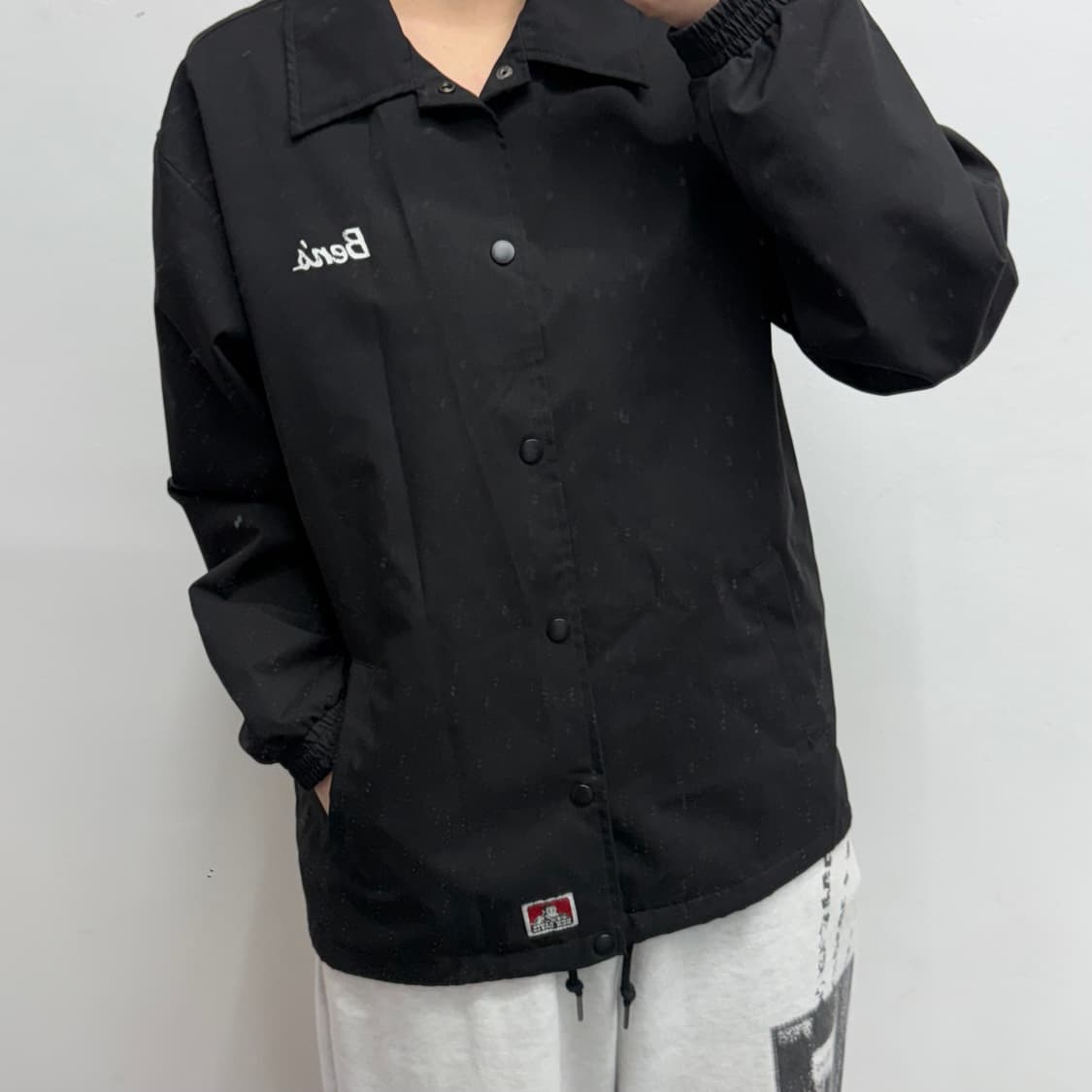 [L] 벤 데이비스 블랙 코치자켓 상품이미지1
