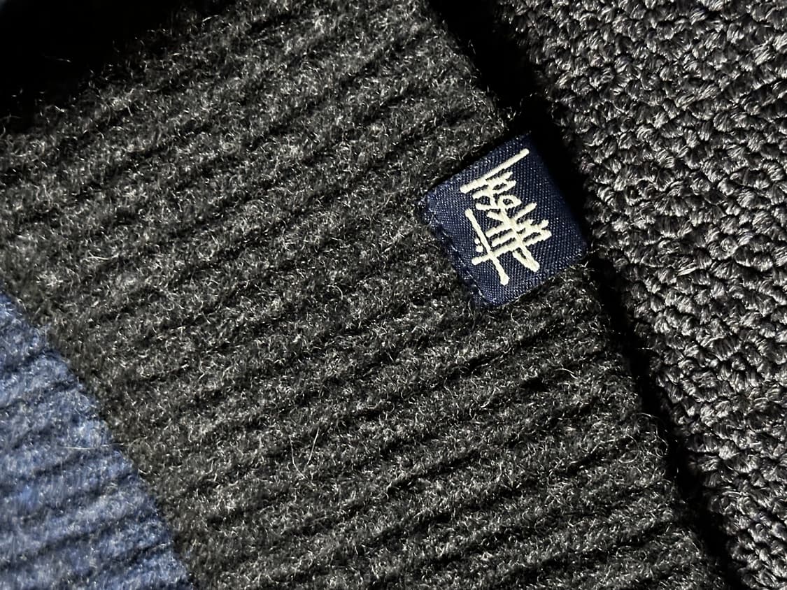 old stussy 올드 스투시 램스울 스트라이프 니트 울 집업자켓 상품이미지6