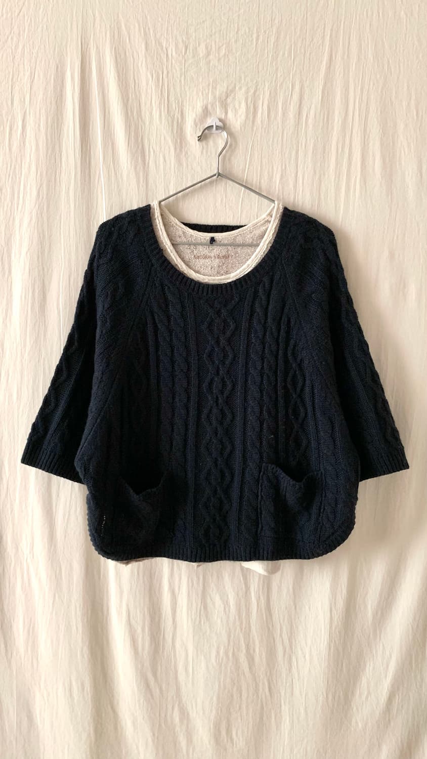 네츄럴 뷰티 오트밀 보카시 니트 나시 상품이미지4