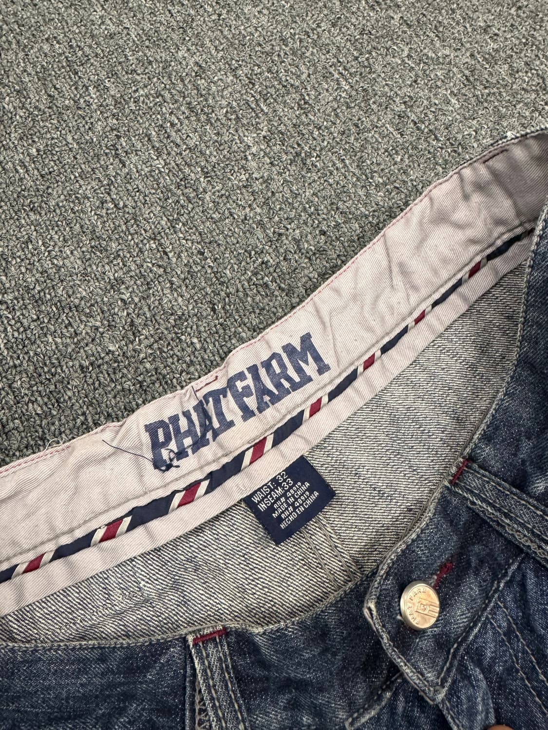 32) 팻 팜 빈티지 올드스쿨 뒷포켓 프린팅 힙합팬츠 상품이미지3