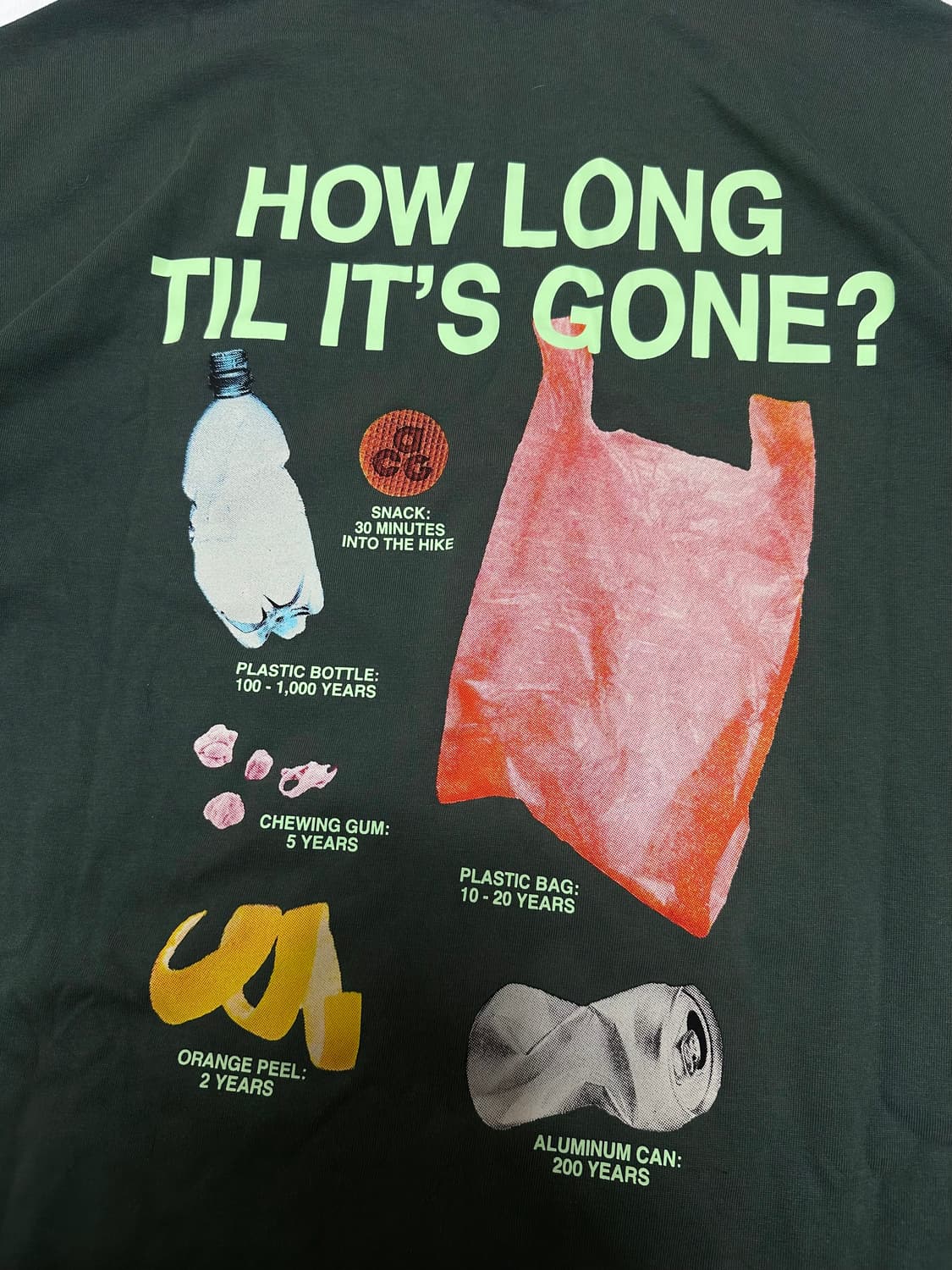 나이키 ACG 프린팅 딥그린 반팔티 상품이미지3