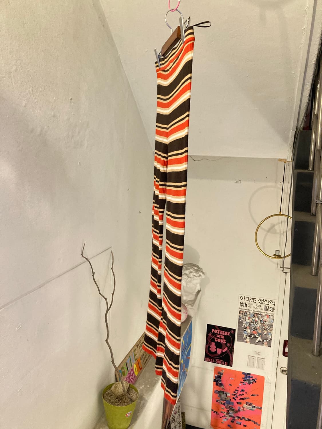 유니클로x마르니 스트라이프 스웨트 팬츠 상품이미지4