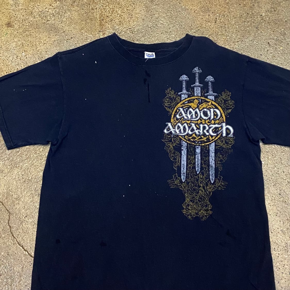 미국 빈티지 AMONAMARTH 로고 락티셔츠 반팔티 상품이미지4