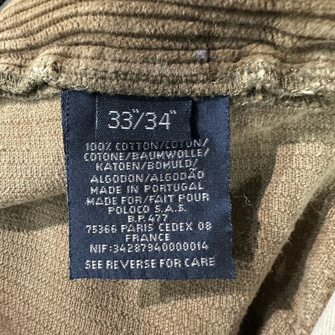 폴로랄프로렌 코듀로이 바지 33 상품이미지5