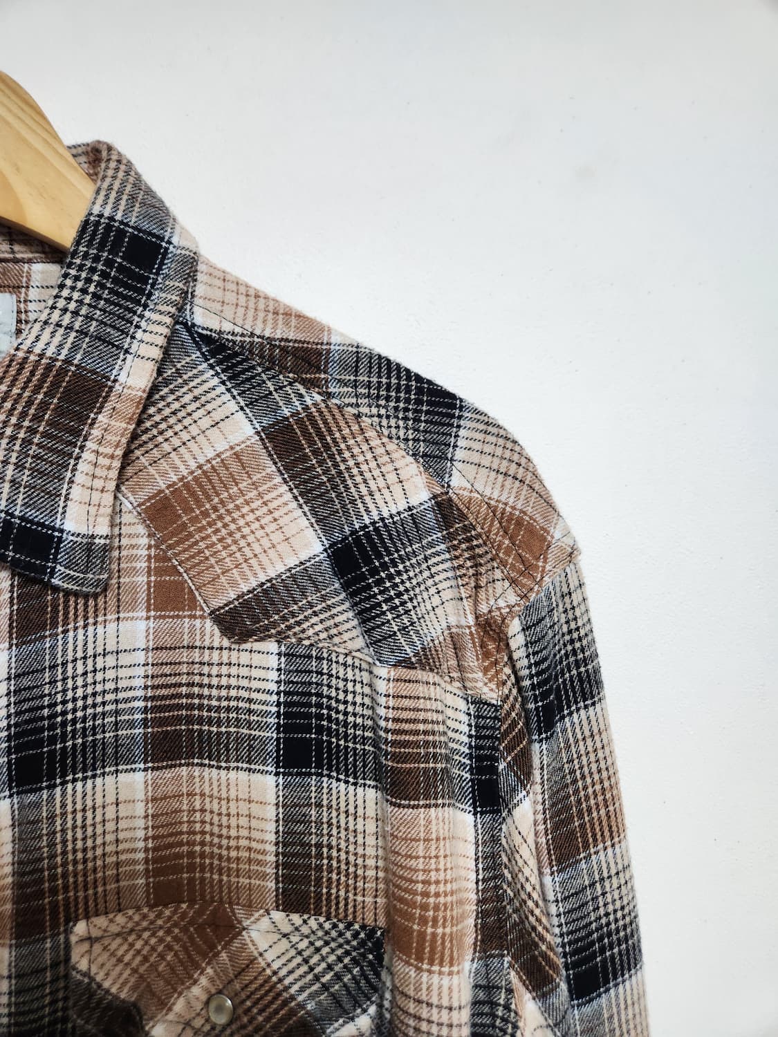 랭글러Wrangler 플란넬 웨스턴 셔츠 XL - S131 상품이미지3