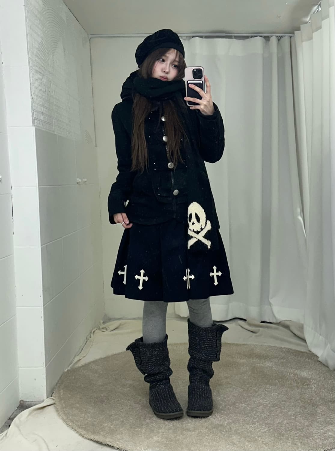 데일리 러블리 펑크 해골 십자가 코디세트 상품이미지2