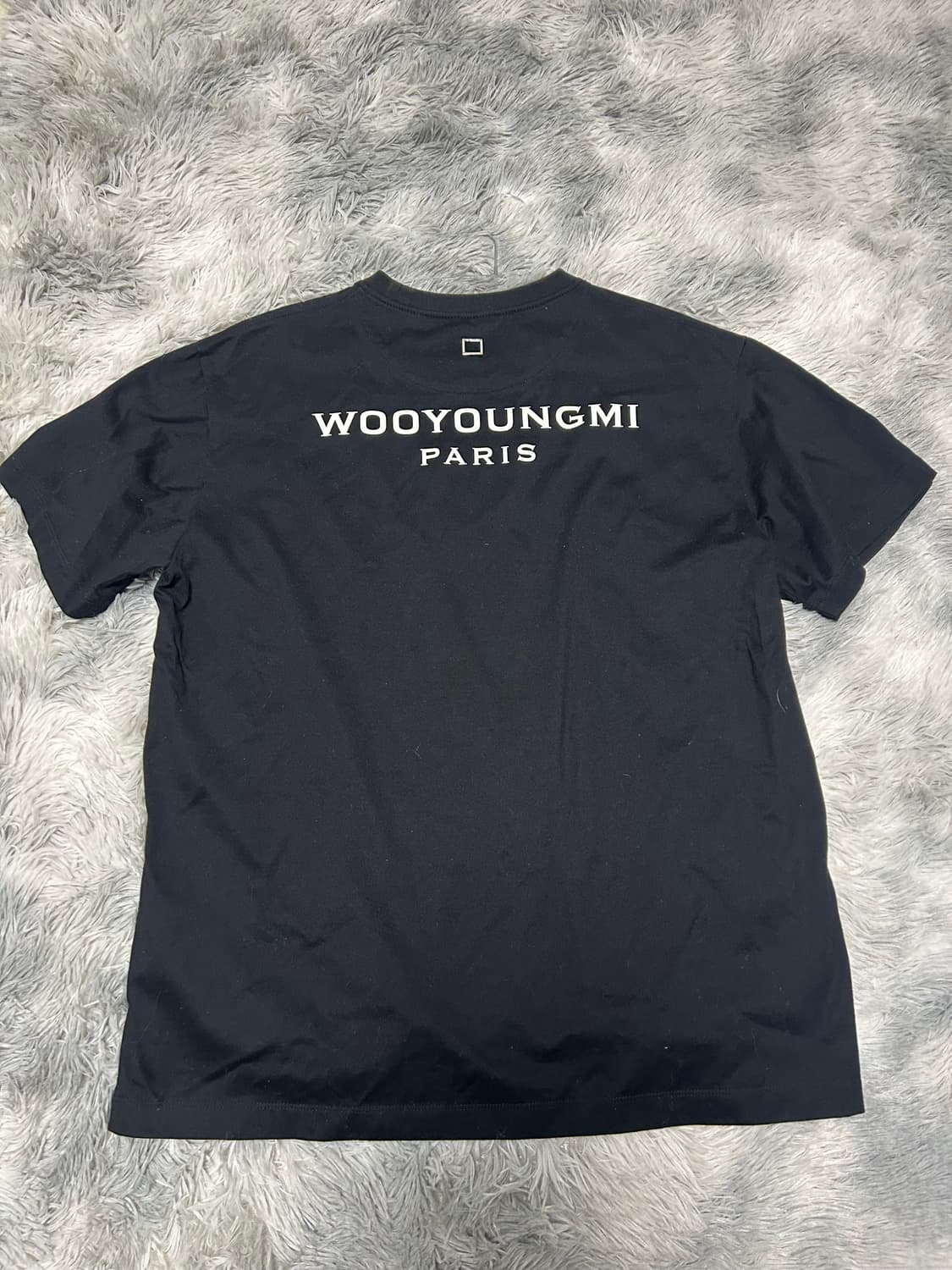 우영미 백로고 반팔 48 블랙 정품 상품이미지1