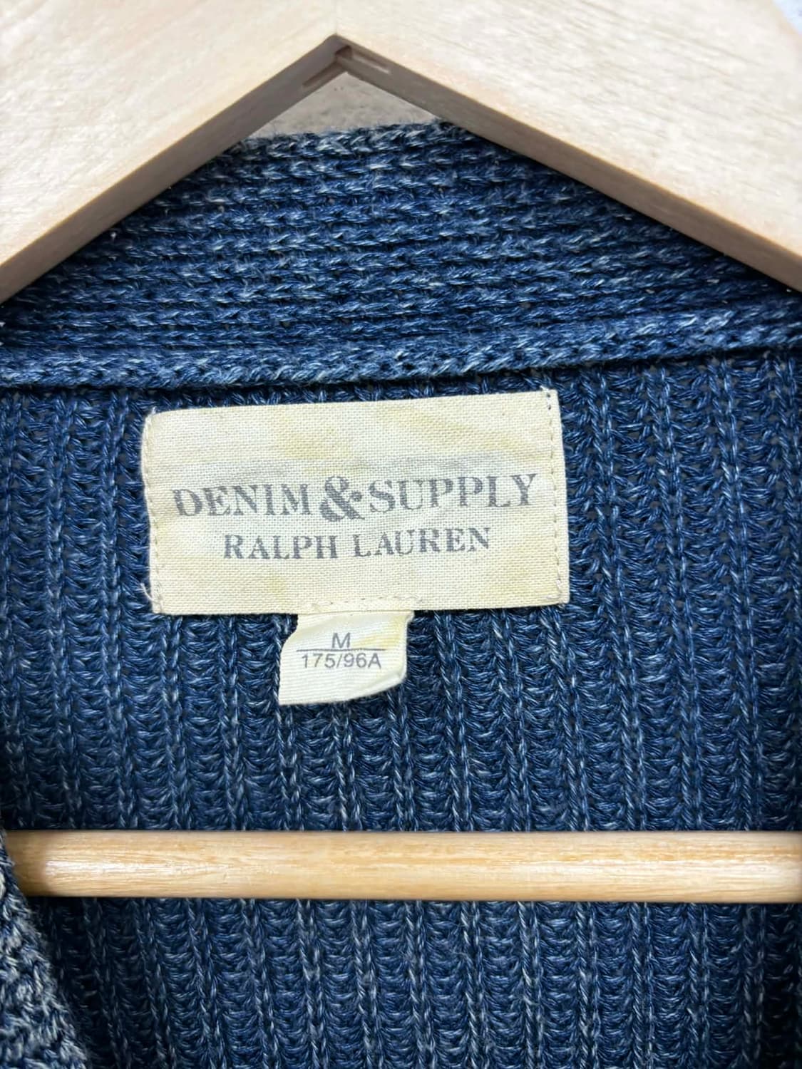 [M] 폴로 데님앤서플라이 워시드 블루 니트 가디건 상품이미지3