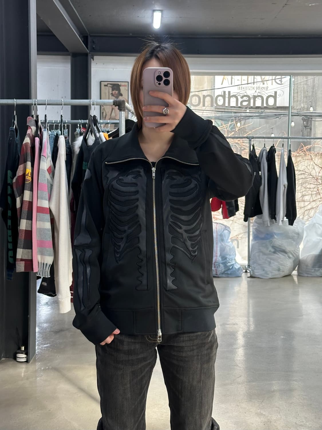 벤슨 본 하이넥 스켈레톤 투웨이 져지집업 상품이미지6