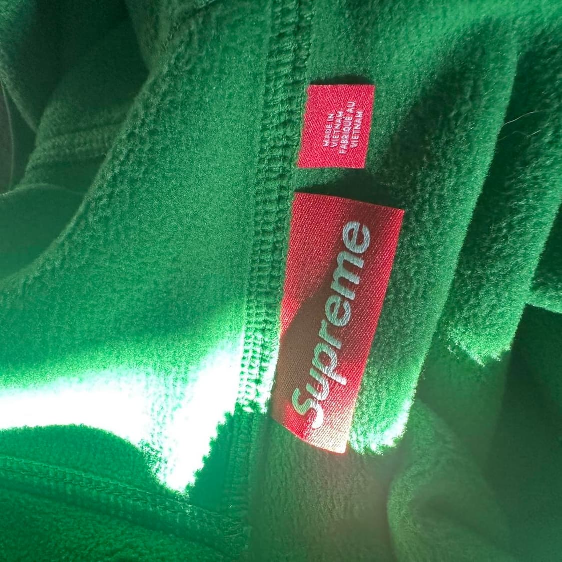 슈프림 폴라텍 페이스마스크 하프 집 후드 스웨트셔츠 그린 상품이미지5