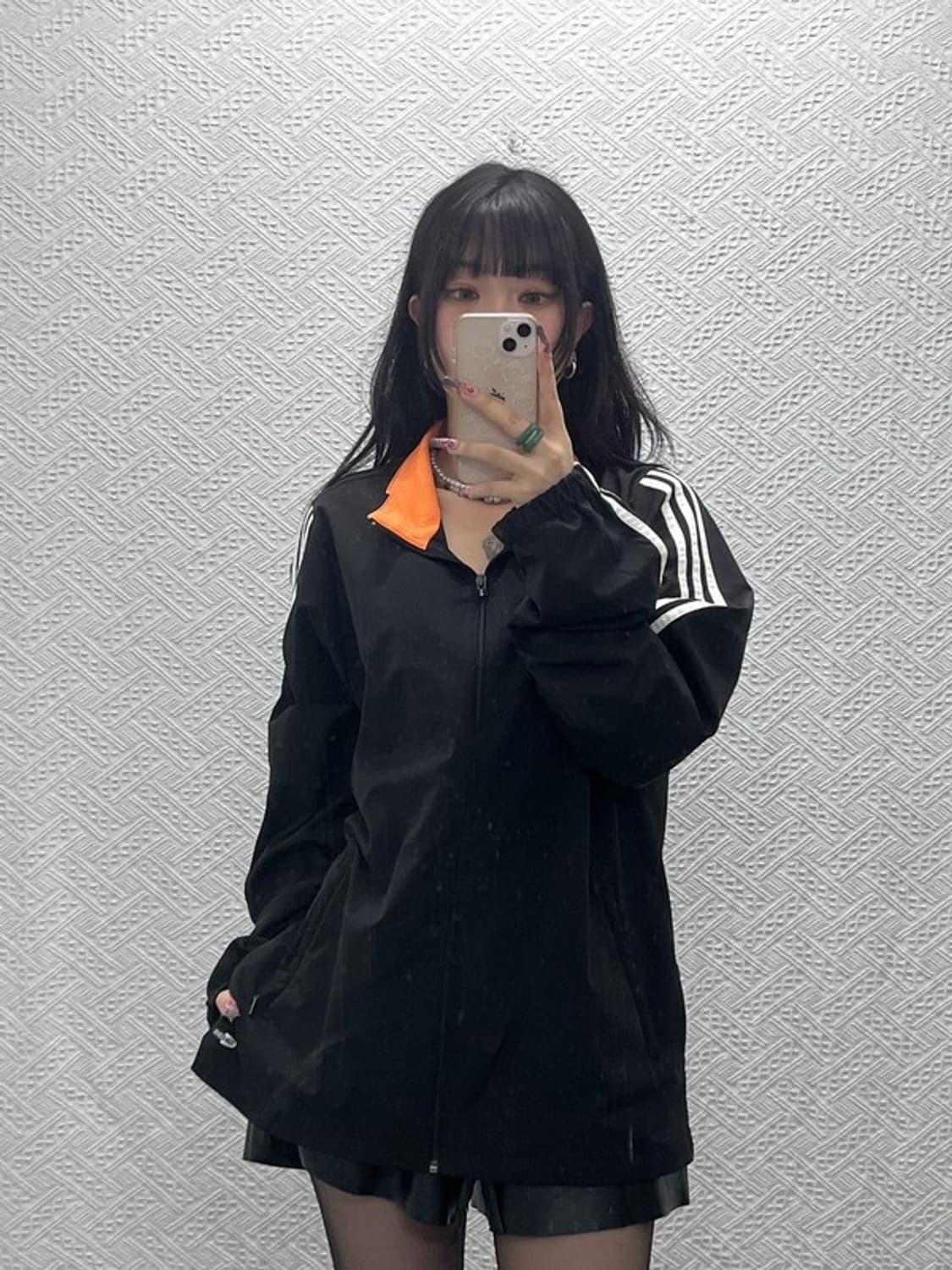 아디다스 올드스쿨 레트로 00s 오렌지 바람막이 자켓 110 C12034 상품이미지2