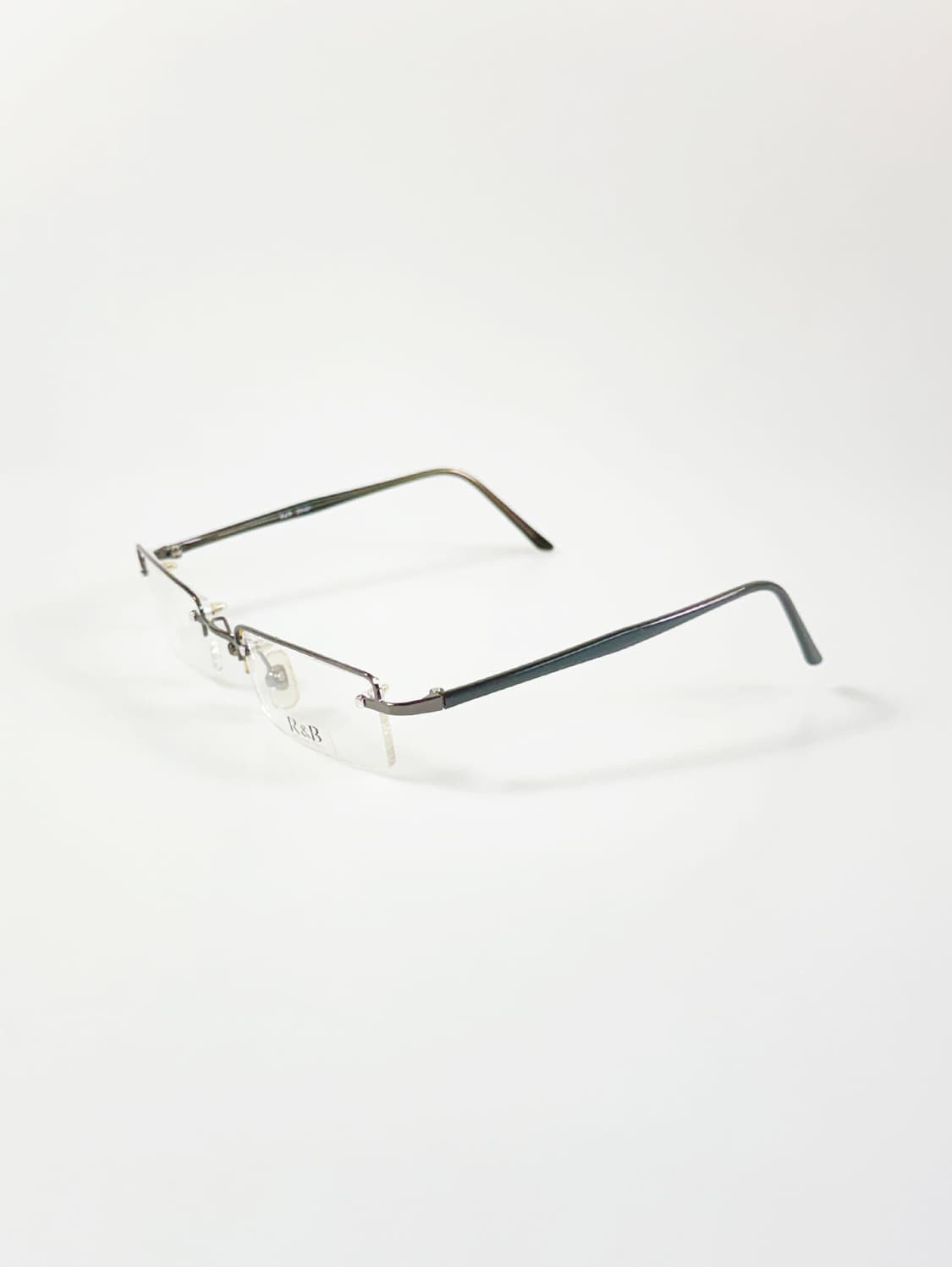 R&B EYEWEAR 반무테 스퀘어 메탈 빈티지 안경 상품이미지3