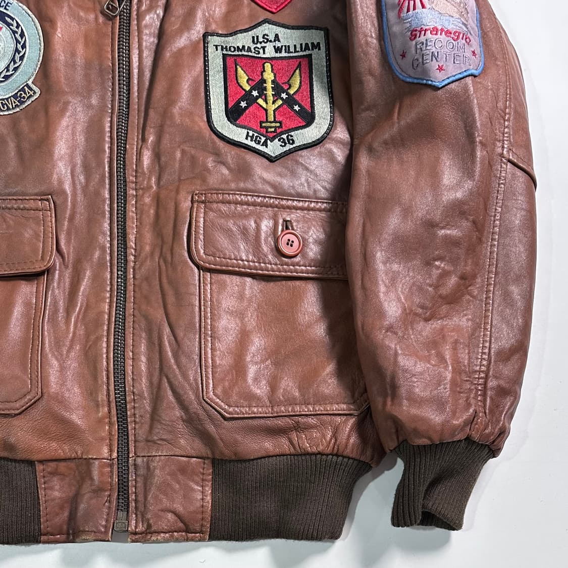 90s 아비렉스 G-1 레더 자켓  상품이미지5