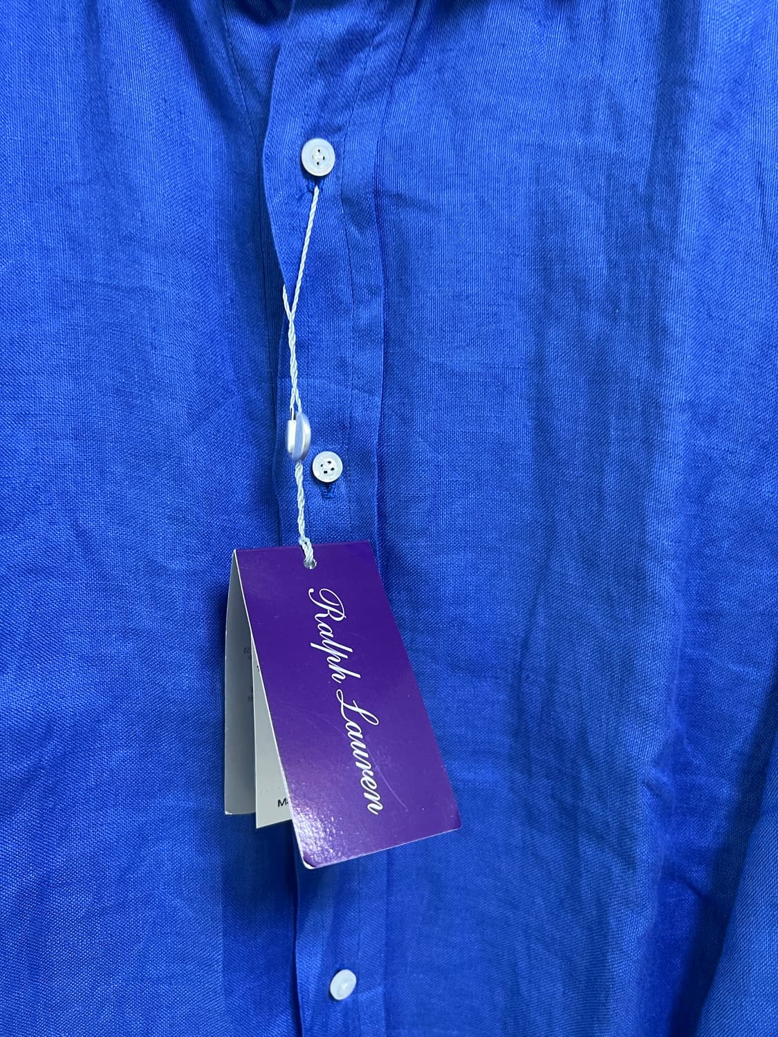 랄프로렌 퍼플라벨 린넨 셔츠 L 핸드메이드 새제품 상품이미지3