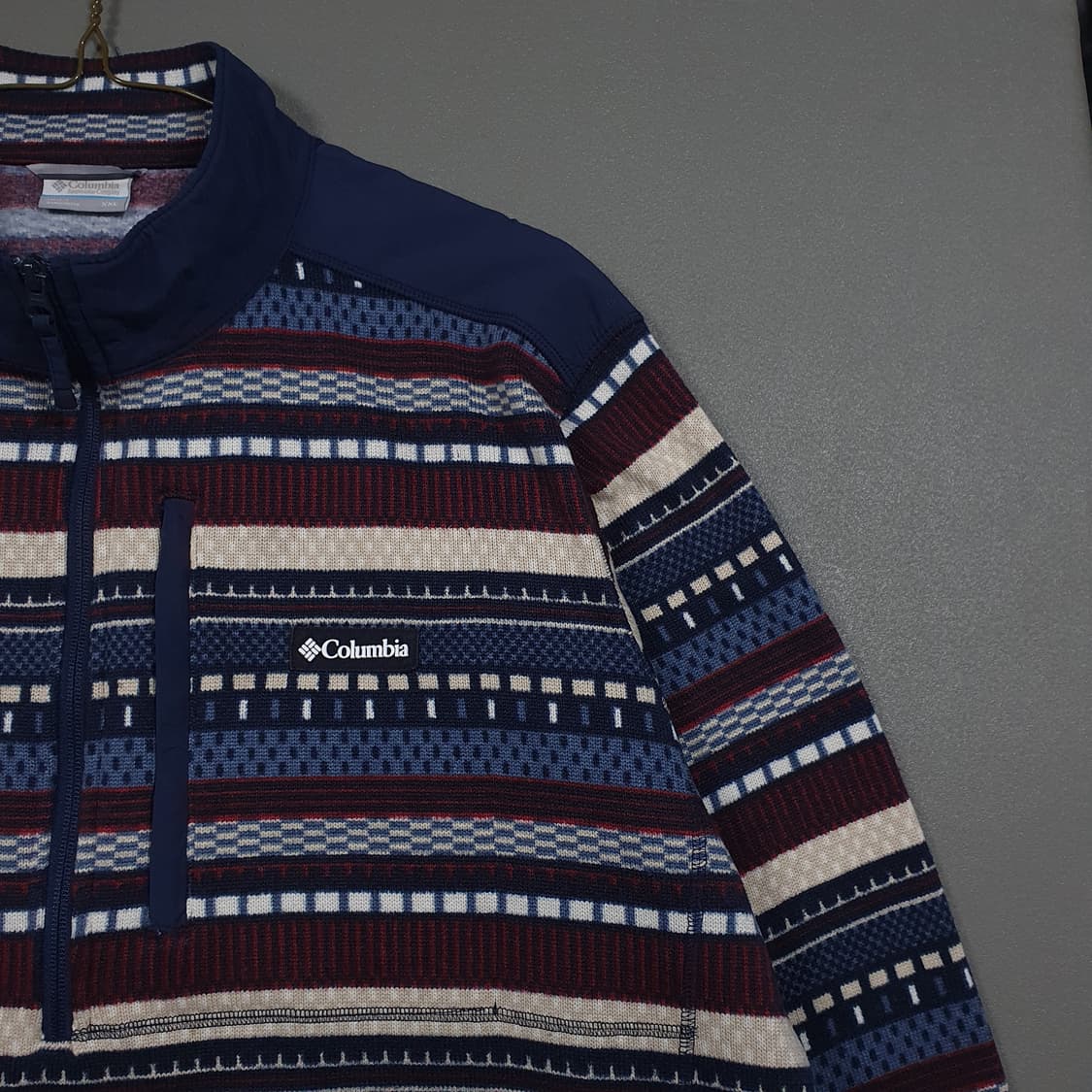 2XL) 컬럼비아 신형 스웨터 웨더2 프린트 하프집업 플리스 신칠라 상품이미지2