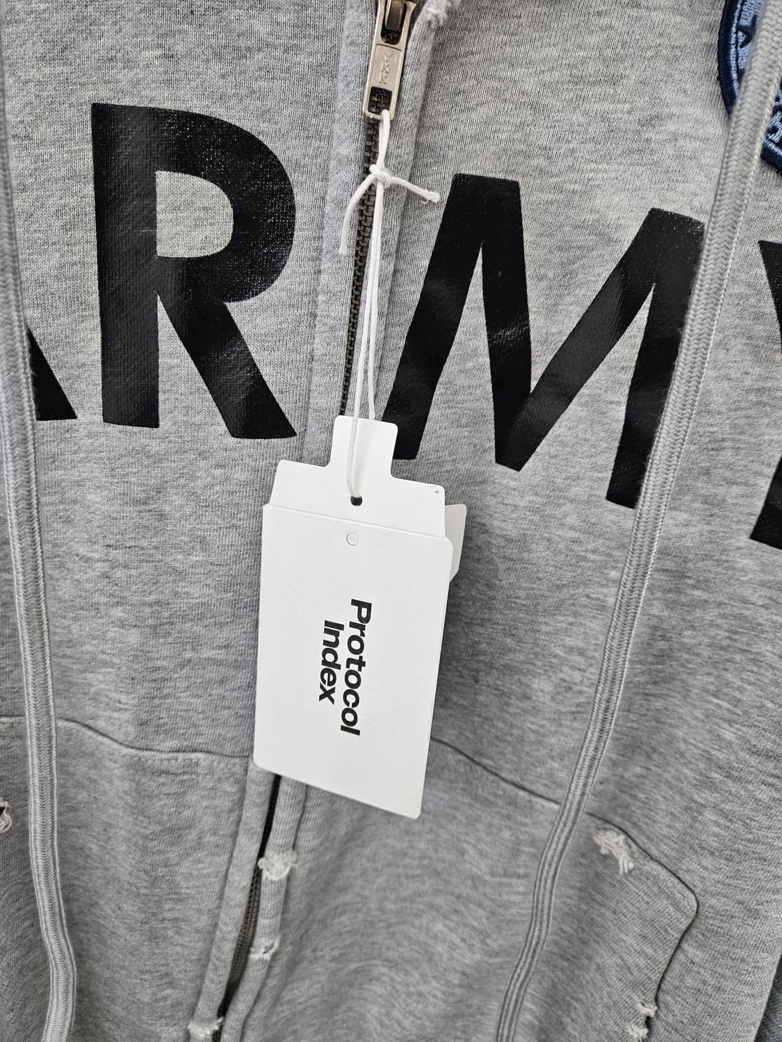 프로토콜인덱스 리컨스트럭티드 스웨트셔츠 집업 상품이미지3