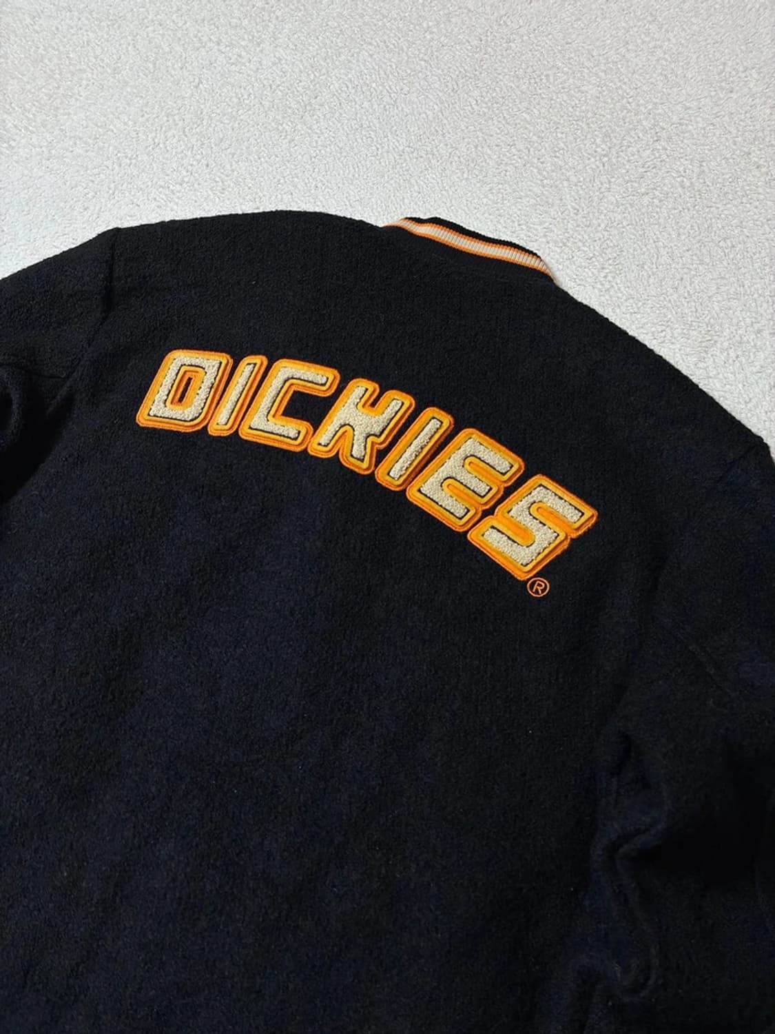 디키즈 블랙컬러 셔닐 스펠아웃로고 울 바시티 자켓 PN7684 상품이미지6