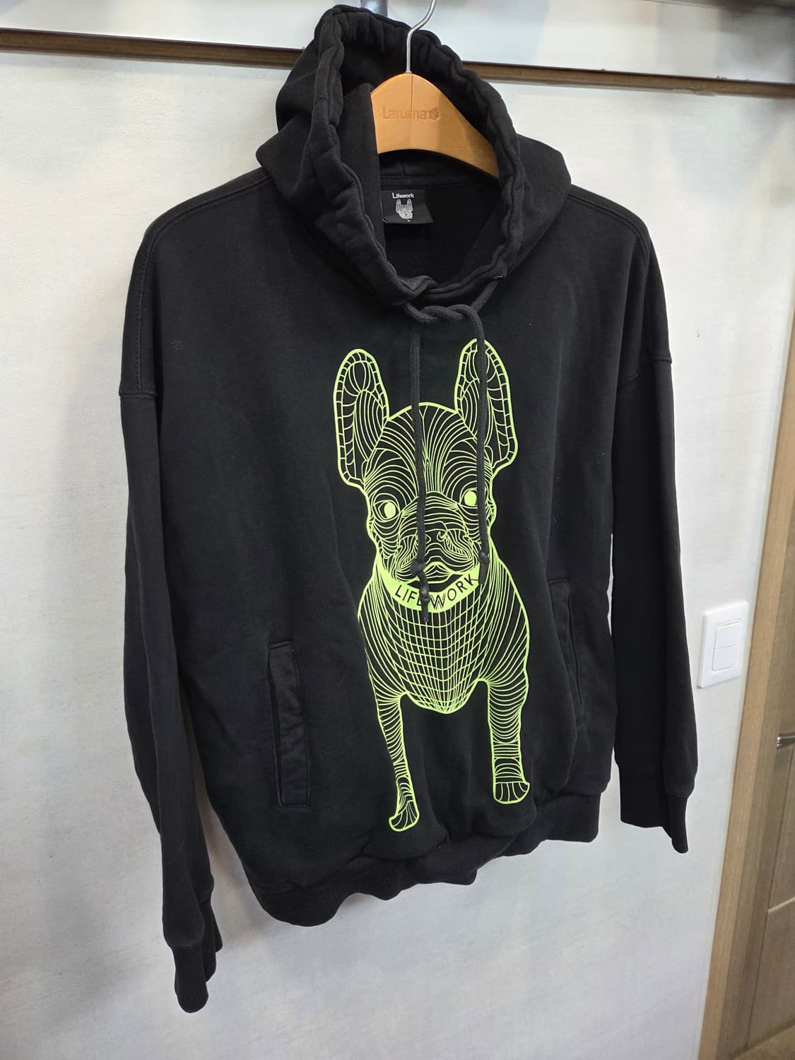 라이프워크 빅라독 형광 후드티 L 상품이미지6