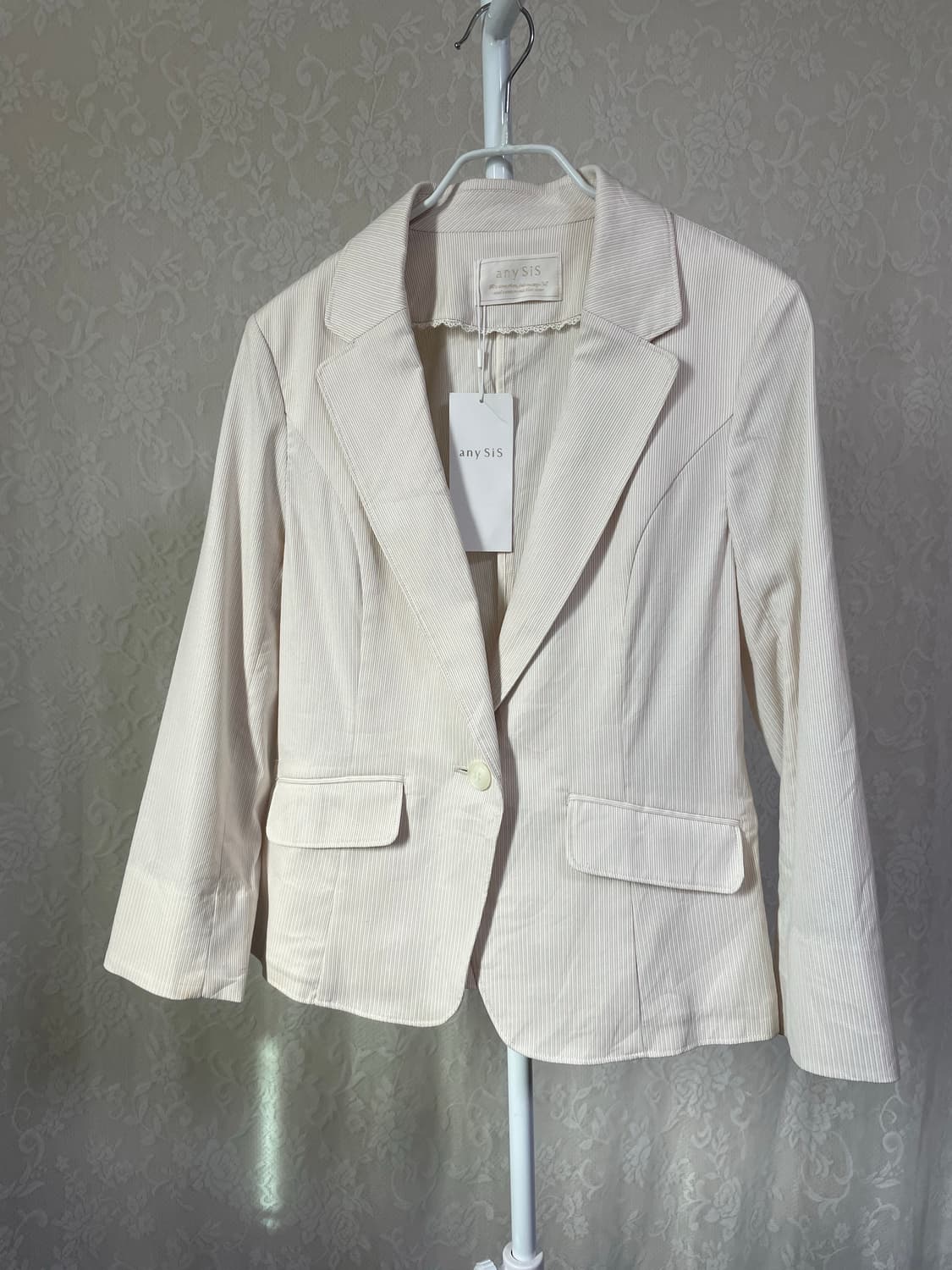 아이보리 슬림핏 페플럼 자켓 / any SiS / 새상품 상품이미지1