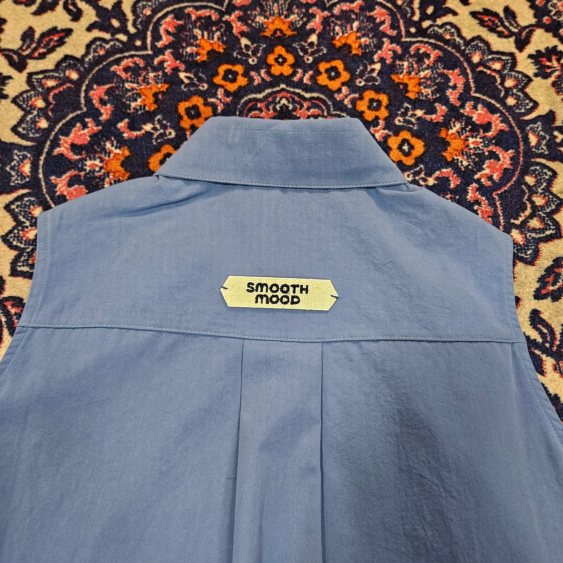 스무스무드 24ss 블루 슬리브리스 셔츠 Free 상품이미지4
