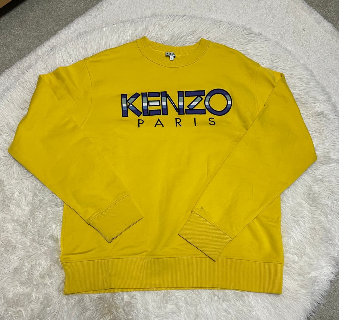 겐조 로고 맨투맨 옐로우 XL 상품이미지1