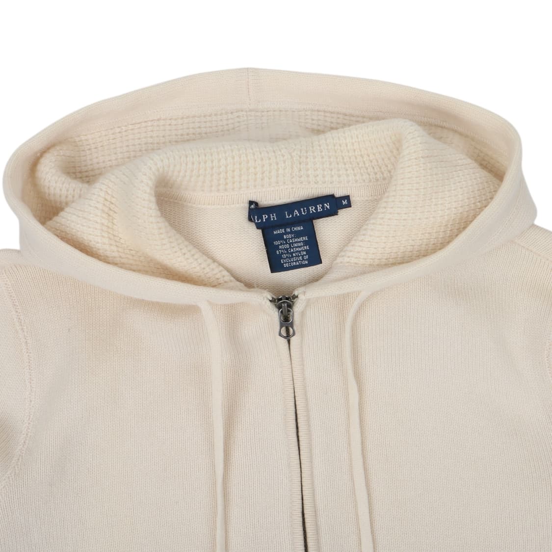 폴로 아이보리 캐시미어 100 니트 후드집업 상품이미지2