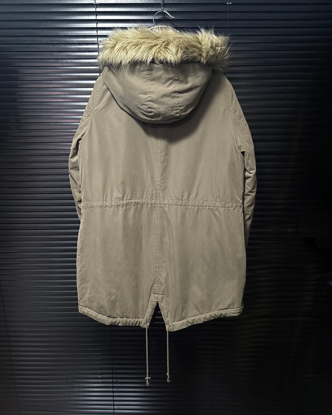 폴로 랄프로렌 브라운 갈색 양 털 후드 후디 야상 피쉬테일 누빔 방한 L 상품이미지7