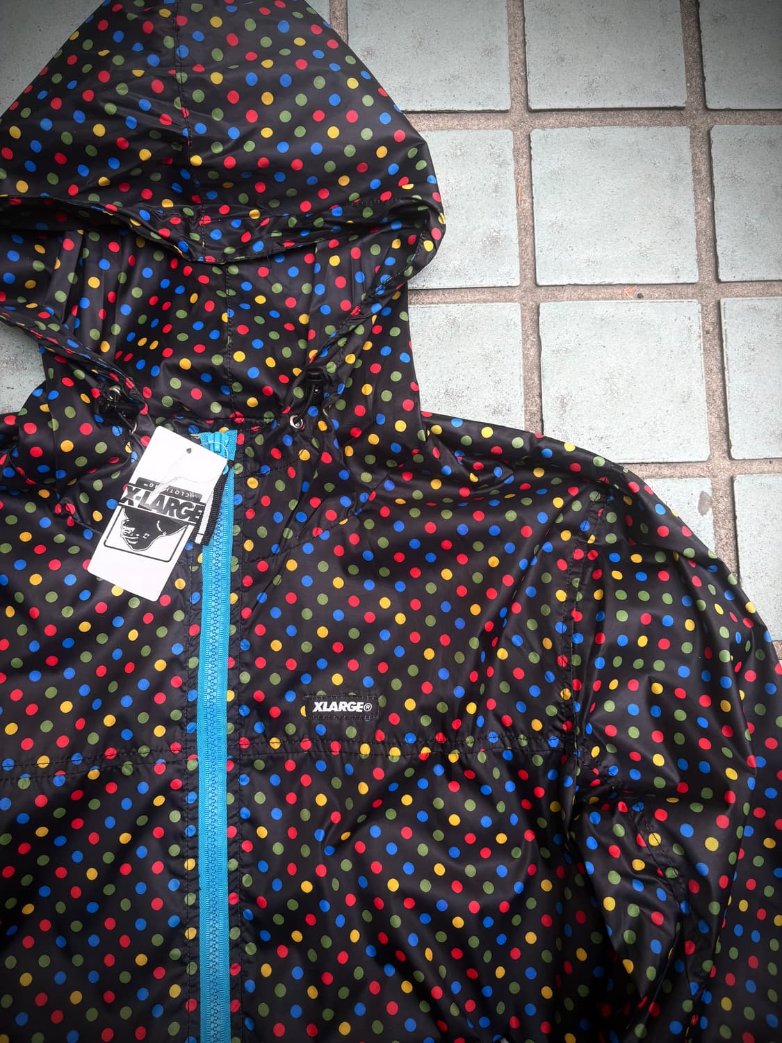 X-LARGE 엑스라지 도트 땡땡이 바람막이 새상품 M,L 상품이미지1