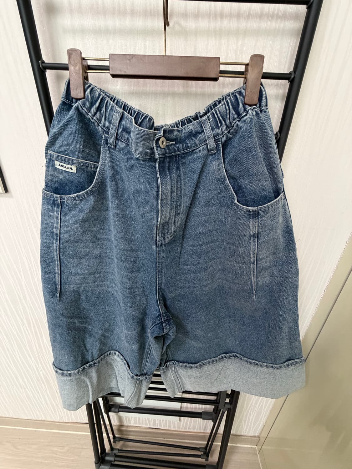 앵글런 벌룬 버뮤다데님팬츠 상품이미지1