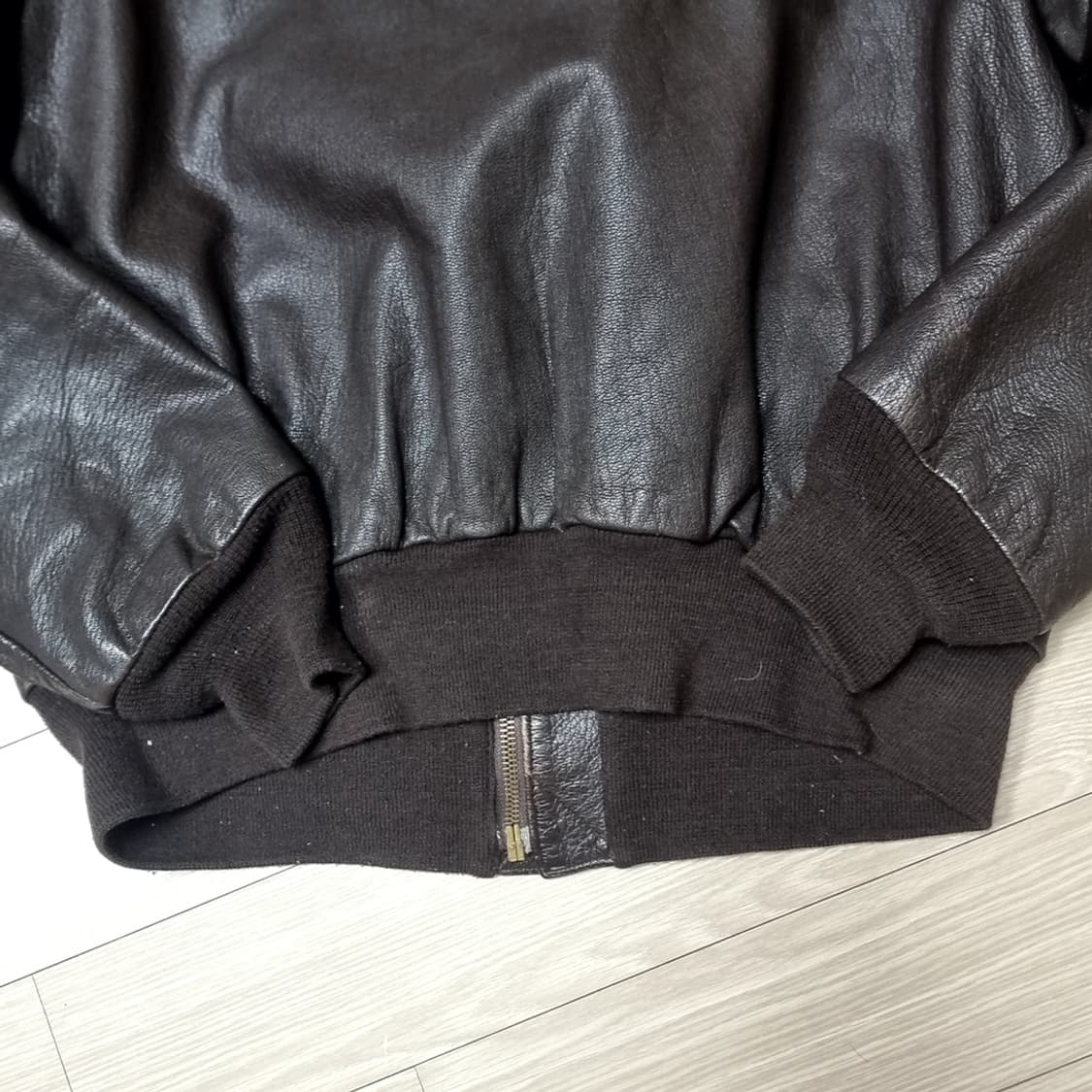 쿠퍼  cooper SADDLERY a-2가죽 항공 점퍼 블랙(42-R) 상품이미지3