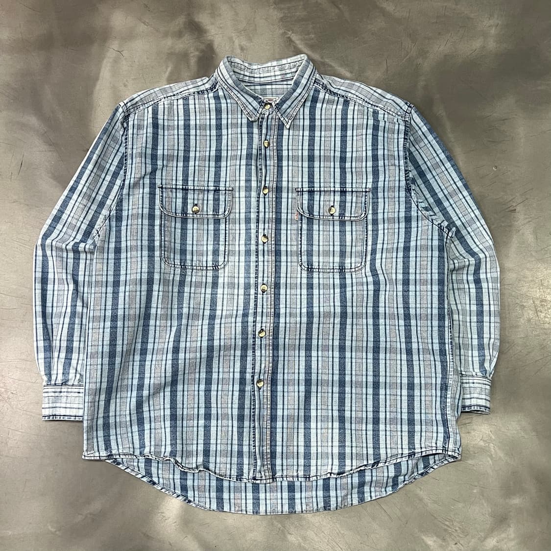  리바이스 체크 데님 셔츠 y14650 상품이미지1