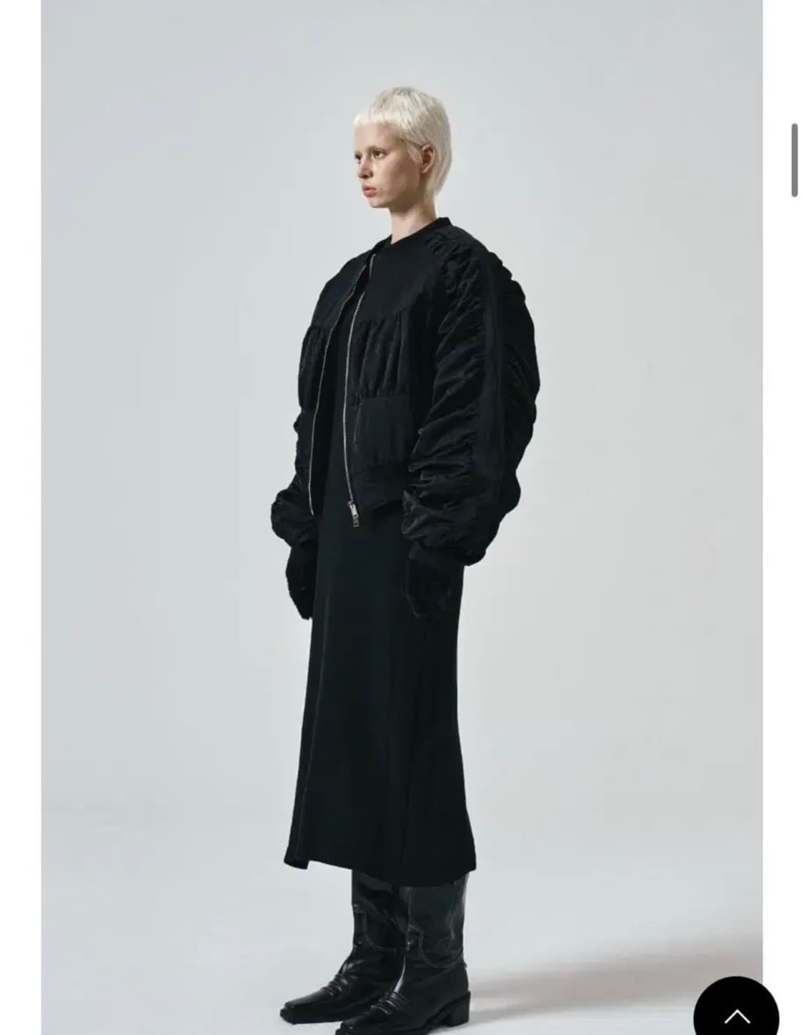 노이어포우먼 셔링 블랙 블루종 봄버 항공 점퍼 자켓 상품이미지2