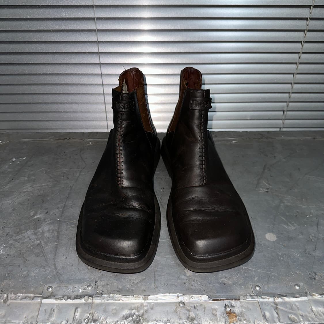 00s 디젤 스퀘어토 가죽 부츠 상품이미지3