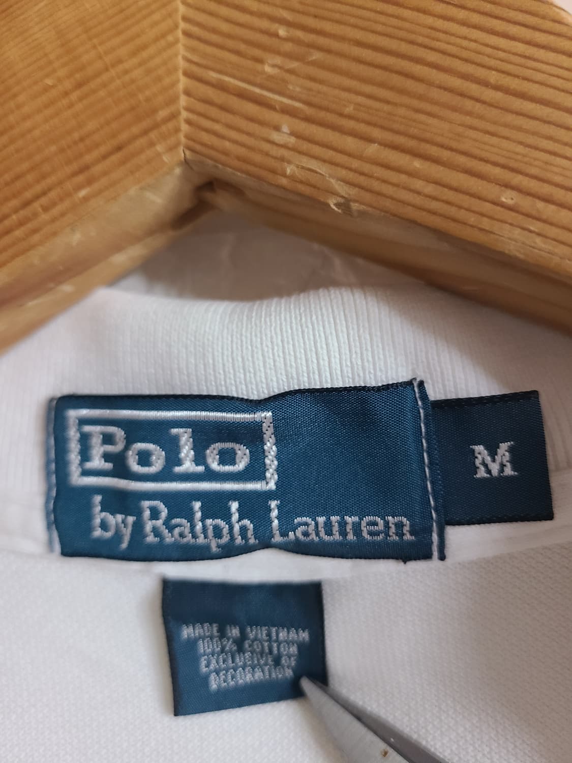 폴로 랄프로렌 화이트 긴팔 카라티(실100-105) 상품이미지4