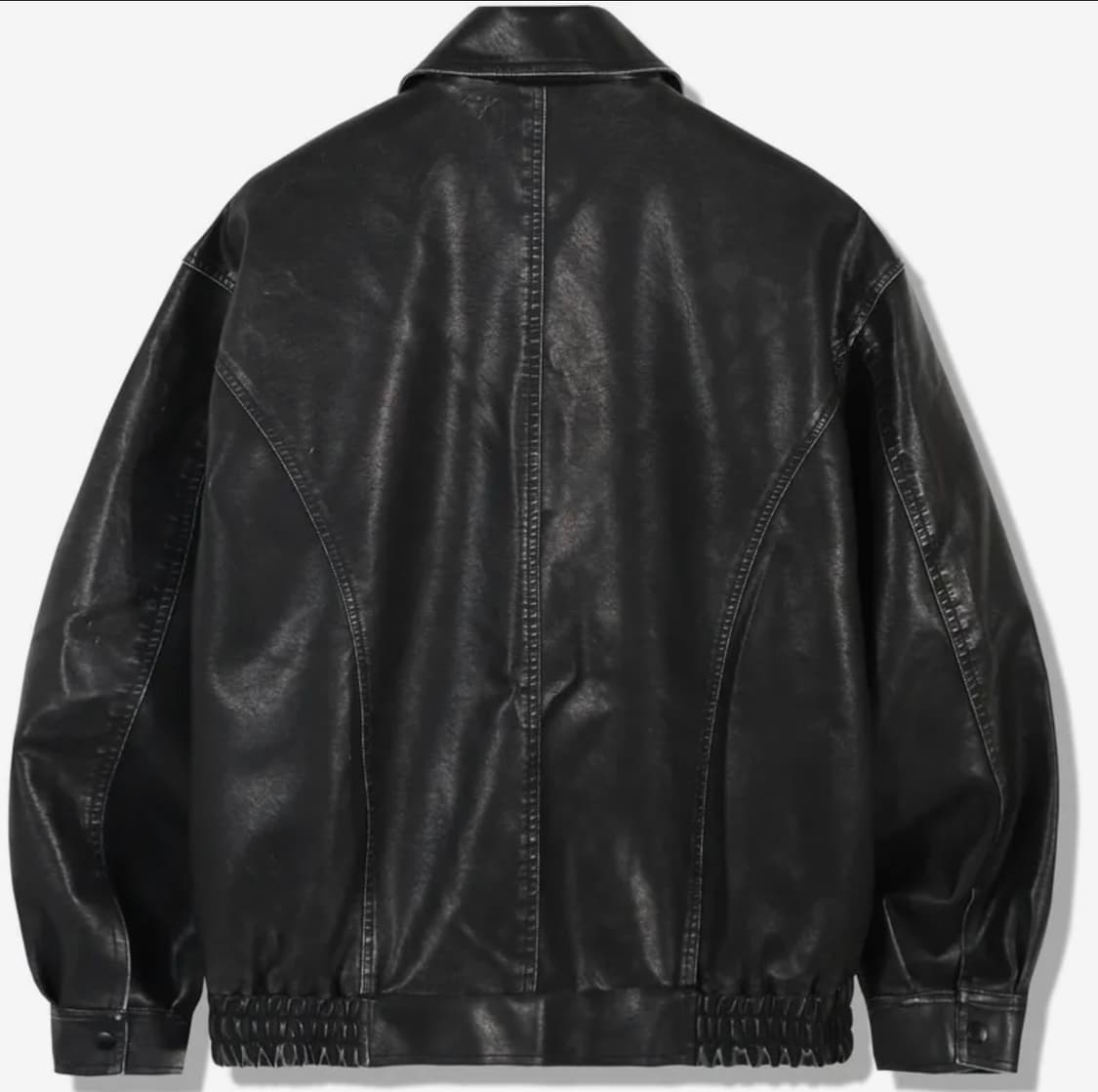 구빈 비건레더 포켓 블루종 블랙 상품이미지2