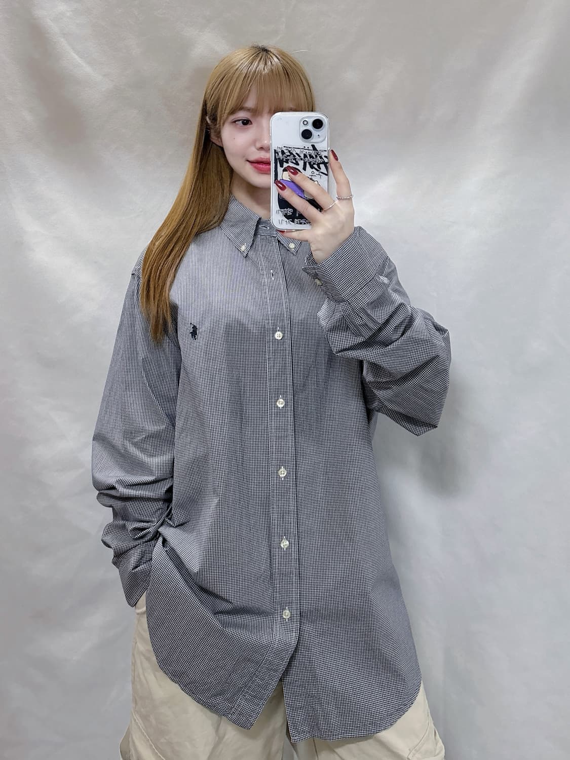 폴로 랄프로렌 블랙 포니 스트라이프 셔츠  상품이미지1