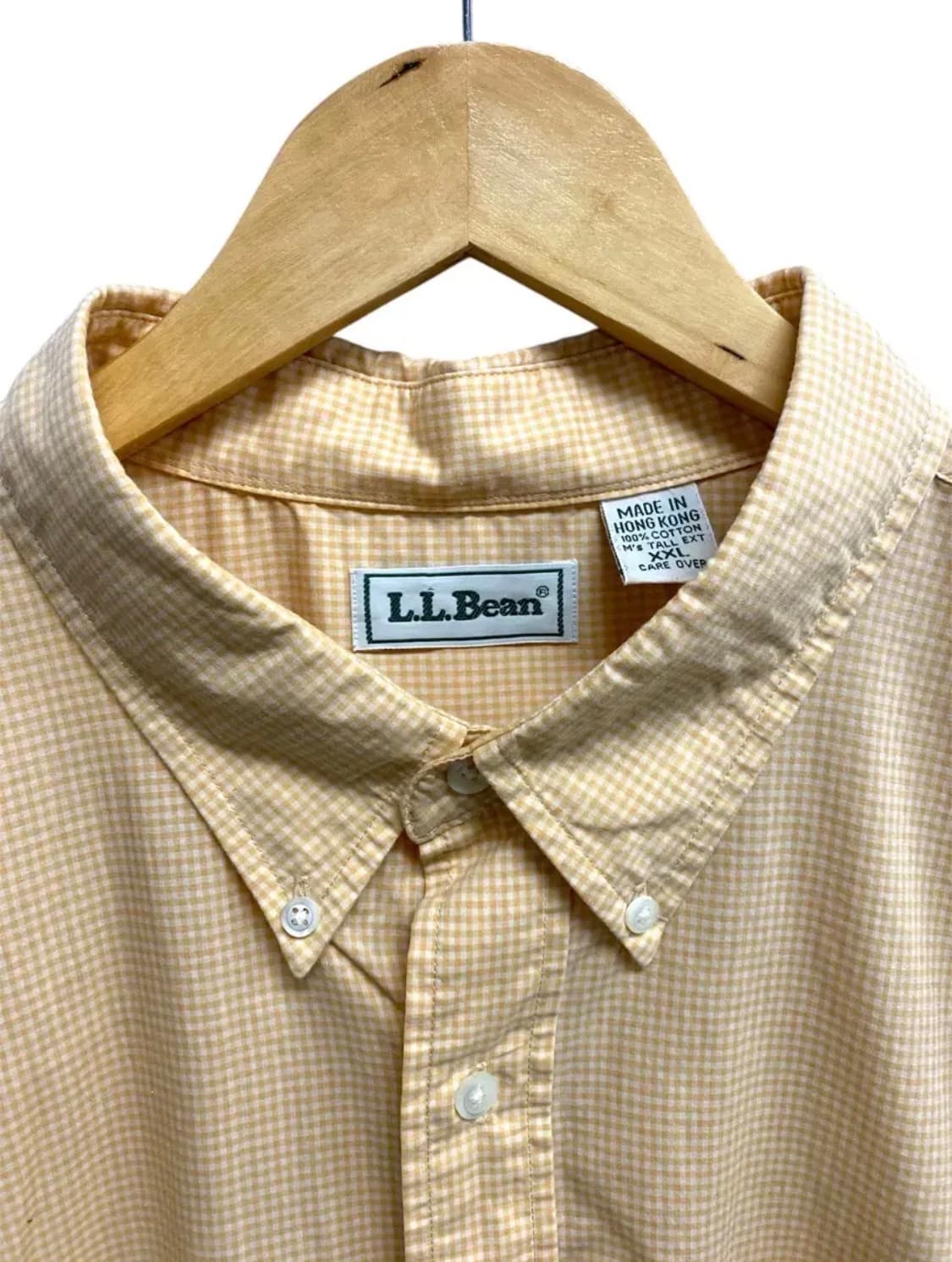 엘엘빈 L.L.Bean 빈티지 옐로우 체크 남방 2XL 상품이미지4