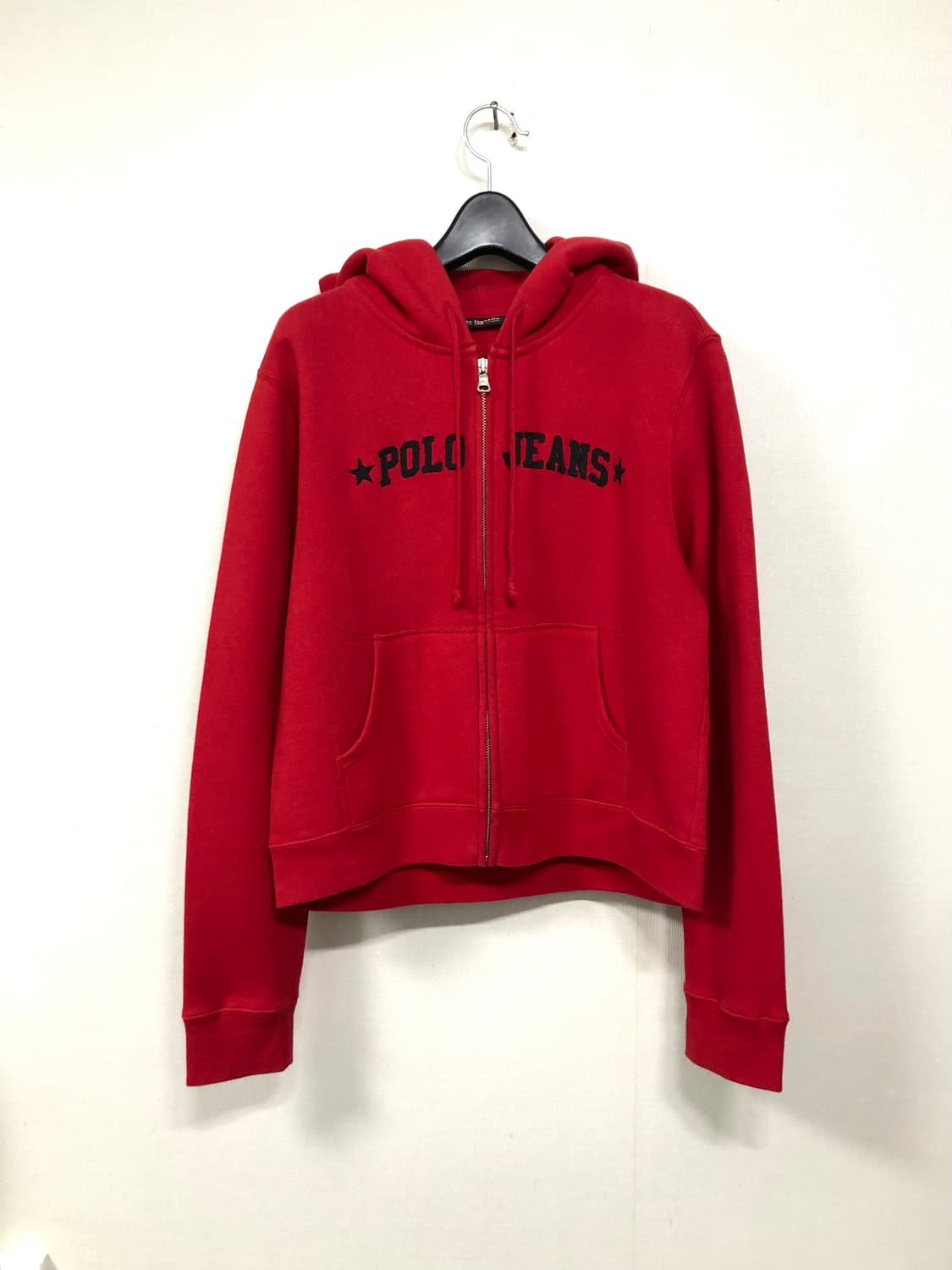 폴로진스 여성 스펠아웃 기모 후드집업 L _ 레드 상품이미지1