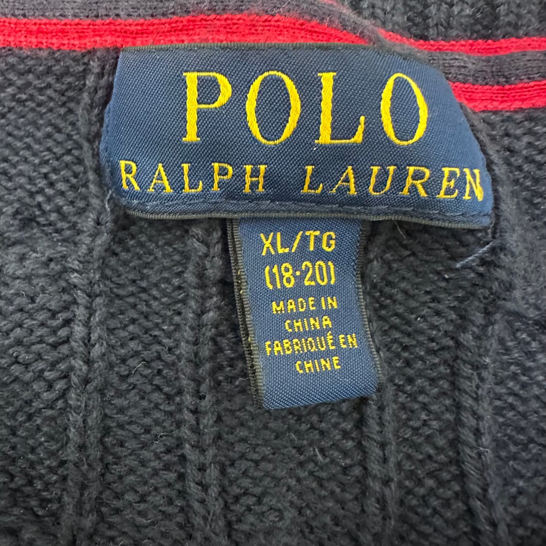 POLO 폴로 랄프로렌 네이비 여성 꽈배기 케이블 니트 XL 상품이미지3