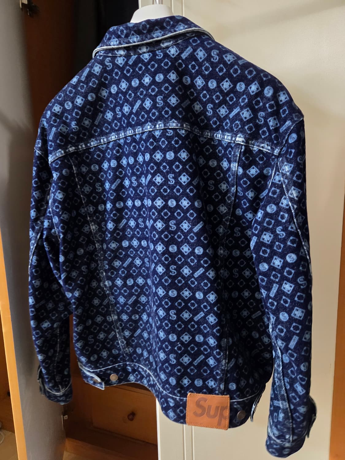 슈프림 플록 데님 트러커 자켓 블루 24FW M사이즈 팔아요 상품이미지3