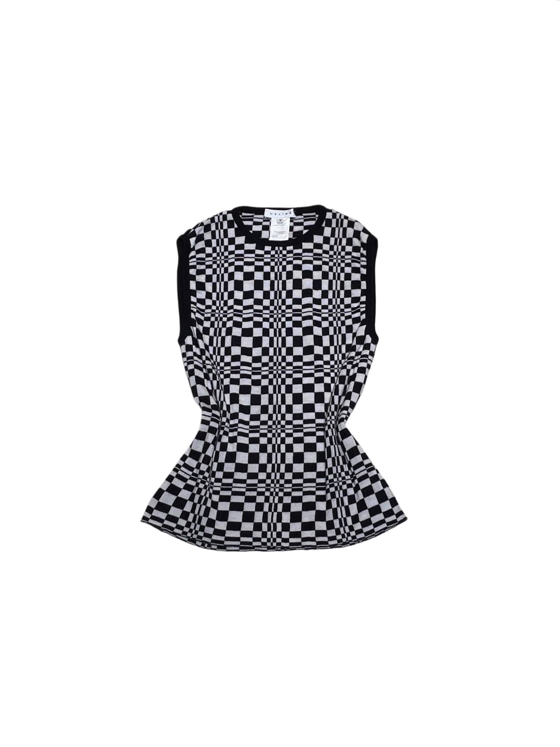 셀린느 캐시미어 패턴 슬리브리스 상품이미지1