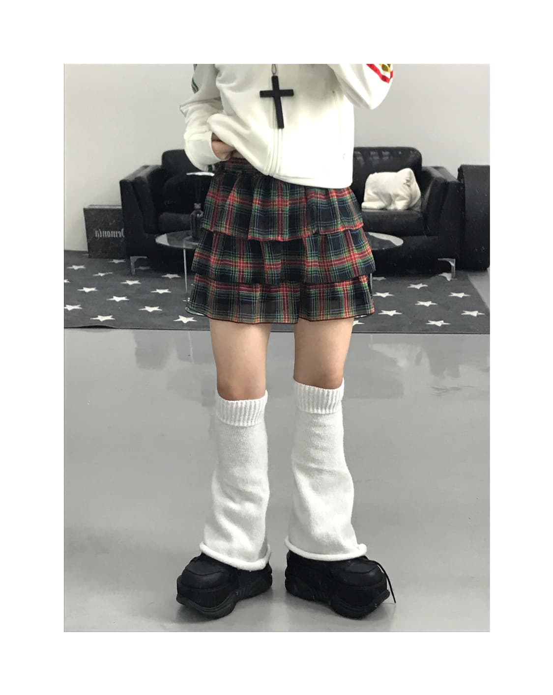 Jpn Y2k Checked mini skirts 상품이미지1