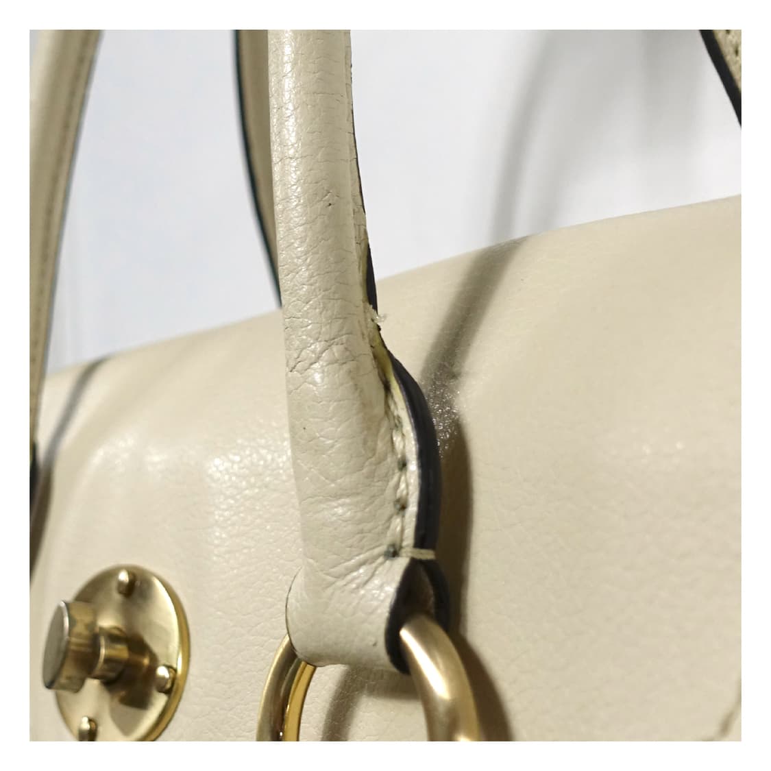 ANNE KLEIN 앤클라인 크림 아이보리 2way 숄더 레더백 상품이미지6